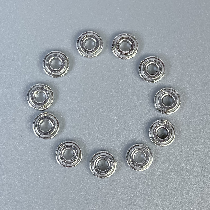 Spacer Bead Finding, Silver-Tone Metal, Diameter 6x2.5mm+- Hole, Diameter 2.5mm+- Pack of 20g (~77 pcs)