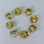 Bead Insert Findings, Gold Metal Colour, Diameter 7x7mm+/-, Hole Diameter 4mm+/-, Pack of 18pcs