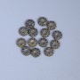 Rondelle Spacer Bead Finding, bronze-tone metal, diameter 4x1mm +/-, hole diameter 1mm +/-, pack of 22 pcs