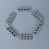 Row Spacer Bar Finding, Silver Metal Colour, Size 7x5x17mm+-, Hole Diameter 1.8mm+-, Pack 20g (~10pcs)