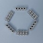 Row Spacer Bar Finding, Silver Metal Colour, Size 7x5x17mm+-, Hole Diameter 1.8mm+-, Pack 20g (~10pcs)