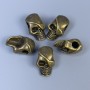 Bead Spacer Findings Skull, Bronze Metal Colour, Diameter 12x18x8mm+- Hole Diameter 4mm+- Pack of 20g (~5pcs)