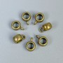 Bail Findings, Bronze Metal Colour, Size 9x4x6mm+/- Holes Diameter 4mm+/- and 1.5mm+/-, Pack of 40