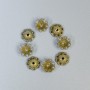 Bead Cap Findings, Bronze Metal Colour, Diameter 8x1mm+/- Hole Diameter 1mm+/-, Pack of 54