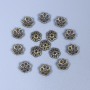 Bead Cap Findings, Bronze Metal Colour, Diameter 6x1mm+/- Hole Diameter 0.5mm+/-, Pack of 80