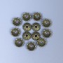Bead Cap Finding, Bronze Metal Colour, Diameter 8x1mm +/-, Hole Diameter 1.5mm +/-, Pack (~32pcs)