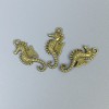 Seahorse Pendant Finding, Bronze Metal Colour, Size 29x12x2mm +/-, Hole Diameter 2mm +/-, Pack of 11pcs