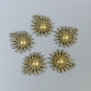 Sun Pendant Finding, Bronze Metal Colour, Size 17x15x2.5mm +/-, Hole Diameter 1mm +/-, Pack of 14pcs