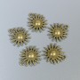 Sun Pendant Finding, Bronze Metal Colour, Size 17x15x2.5mm +/-, Hole Diameter 1mm +/-, Pack of 14pcs