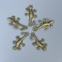Lizard Pendant Finding, Bronze Metal Colour, Size 23x13x2mm +/-, Hole Diameter 2mm +/-, Pack of 12pcs
