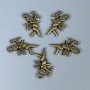 Cupid Pendant Charm, Bronze Metal Colour, Size 23x14x3mm +/-, Hole Diameter 2.5mm +/-, Pack 20g (~12pcs)