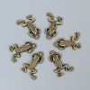 Pendant Findings Frog, Bronze Metal Colour, Size 20x13x3mm+/-, Hole Diameter 1.5mm+/-, Pack of 20g (~18pcs)