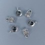 Bail Finding, Silver Colour, Size 10x5x6mm+/- Holes, Diameter 4mm+/-, Diameter 2mm+/- Pack 20g (~27 pcs)