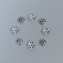 Bead Cap Finding, Silver Metal Colour, Diameter 6x1mm +/-, Hole Diameter 1mm +/-, Pack of 80pcs