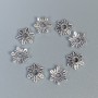 Bead Cap Finding, Silver Metal Colour, Diameter 7x1mm +/-, Hole Diameter 1.5mm +/-, Pack of 80pcs