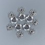 Bead Cap Findings, Silver Metal Colour, Diameter 9.5x0.7mm+/-, Hole Diameter 2mm+/-, Pack of 54pcs