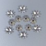 Bead Cap Findings, Silver Metal Colour, Diameter 7x0.5mm+/-, Hole Diameter 1mm+/-, Pack of 70pcs