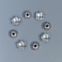 Bead Cap Findings, Silver Metal Colour, Diameter 6x0.5mm+/-, Hole Diameter 1.5mm+/-, Pack of 50pcs