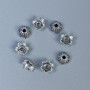 Cap end finding for beads, metal colour silver, d8×4, 5×1-mm±, hole diameter 2mm±, packaging 32 pcs