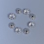 Bead Cap Finding, Silver Metal Colour, Diameter 6×0.8mm+/- Hole Diameter 1mm+/-, 20g Pack (~160pcs)