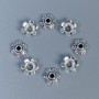 Bead Cap Finding, Silver Metal Colour, Diameter 6×0.9mm+/- Hole Diameter 2mm+/-, 20g Pack (~110pcs)