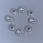 Bead Cap Findings, Silver Metal Colour, Diameter 7x1mm+- Hole Diameter 1.5mm+- Pack of 20g (~65pcs)