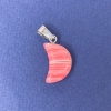 Moon Pendant Rhodochrosite Natural Stone 11x18x5x28mm+