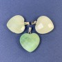 Heart Pendant Jade Natural Faceted Stone 20x20x8x25mm+