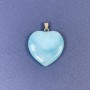 Heart Pendant Aquamarine (Tinted Stone) 25x25x8x30mm+