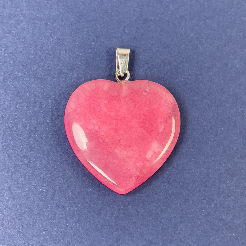 Heart Pendant Tourmaline (Tinted Stone) 25x25x8x30mm+