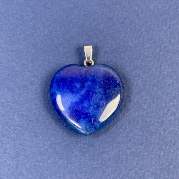 Heart Pendant Lapis Lazuli (Toned Stone) 25x25x8x30mm+