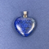 Pendant Heart Lazulite (toned stone) 20x20x6x30mm+
