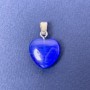 Blue Cat's Eye Heart Pendant Natural Stone 16x16x6x25mm+