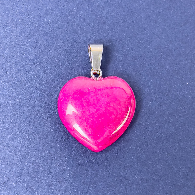Heart Pendant Tourmaline (Toned Stone) 20x20x6x30mm+