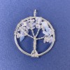 Tree of Life Pendant Opalite Synthetic Moonstone 31x36mm+