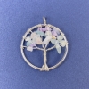 Tree of Life Pendant Fluorite Natural Stone 31x36mm+