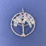 Tree of Life Pendant Fluorite Natural Stone 31x36mm+