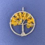 Tree of Life Pendant Citrine Natural Stone 31x36mm+