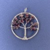 Tree of Life Pendant Garnet Natural Stone 31x36mm+