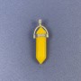 Hexagonal Crystal Point Pendant "Citrine" (Tinted Stone) 8x31x41mm+