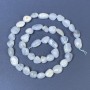 Blue Agate Beads on String, Tumbled, Diameter 9-11x8-9mm+/-, Length 40cm+