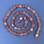 Strawberry Quartz Tumbled Beads on Thread, Diameter 8x8mm+/-, Length 37cm+