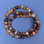 Eye Agate Beads on Fishing Line, Smooth Round, Diameter 6mm+/-, Length 37cm+