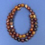 Eye Agate Beads on Fishing Line, Smooth Round, Diameter 8mm+/-, Length 39cm+
