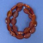 Carnelian Beads on Fishing Line Oval, Diameter 18x12mm+-, Length 37cm +
