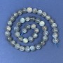 Labradorite Beads on Fishing Line, Smooth Round, Diameter 9mm+/-, Length 39cm+