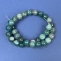 Green Jasper Beads on Fishing Line, Smooth Round, Diameter 12mm+/-, Length 38cm+