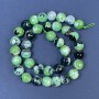 Agate Beads on Thread, Faceted Round, Diameter 10mm +/-, Length 37cm+