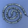 Frosted Agate Beads on Thread, Faceted Round, Diameter 6mm +/-, Length 34cm+