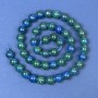Azurite Beads on String, Smooth Round, Diameter 8.5mm+/-, Length 37cm+